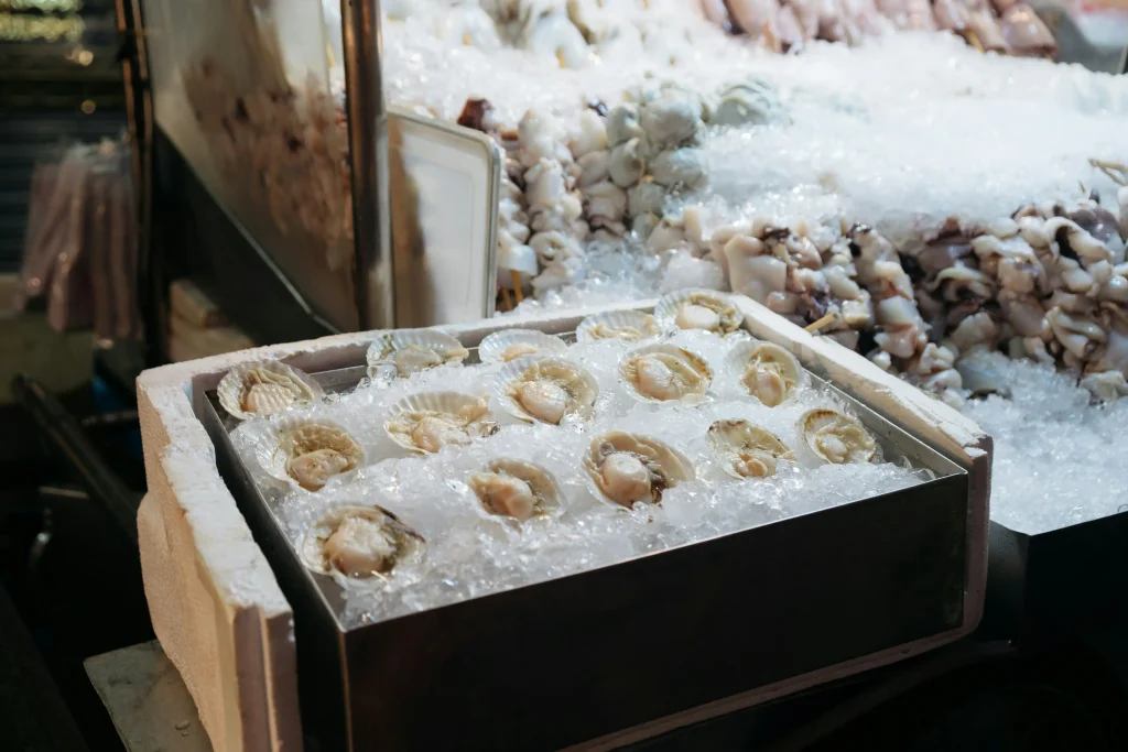 fresh food in foam box